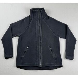 New Balance Women's Textured Fleece Full Zip Jacket Dark Gray Medium